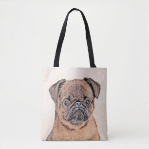 Brussels Griffon Smooth Painting Original Dog Art Tasche