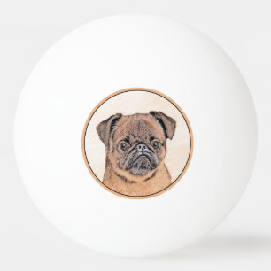 Brussels Griffon Smooth Painting Original Dog Art Tischtennisball