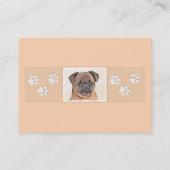 Brussels Griffon Smooth Painting Original Dog Art Visitenkarte (Rückseite)