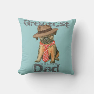 Brussels Griffon Vater Throw Pillow Kissen