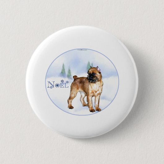 Brussels Griffon Weihnachten Button (Vorderseite)