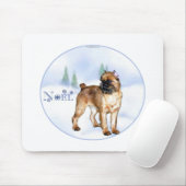 Brussels Griffon Weihnachten Mousepad (Mit Mouse)