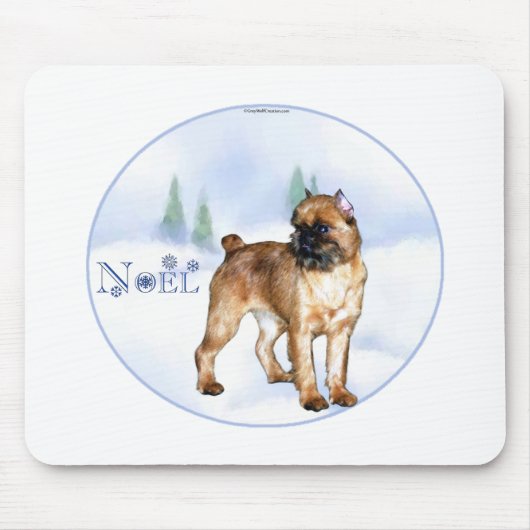 Brussels Griffon Weihnachten Mousepad (Vorne)