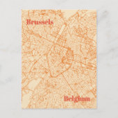 Brussels Map Postkarte (Vorderseite)