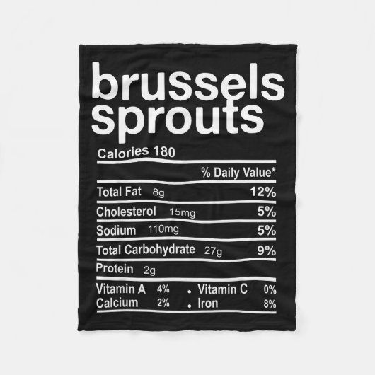 Brussels Sprout Nutrition Facts Funny Thanksgiving Fleecedecke (Vorderseite)