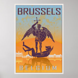 Brussels vintage Plakat