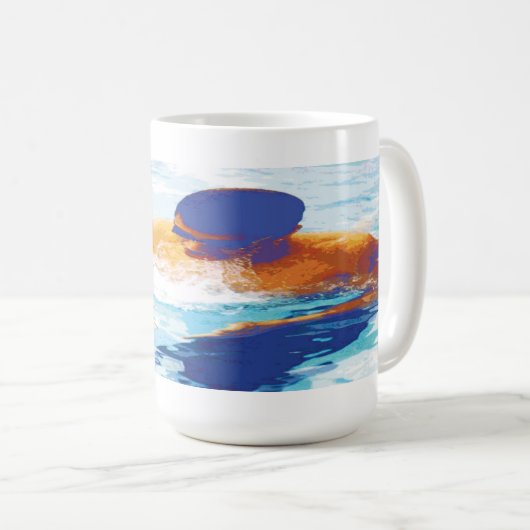 Brust-Anschlag-Schwimmer Chadsey Kaffeetasse (VorderseiteRechts)