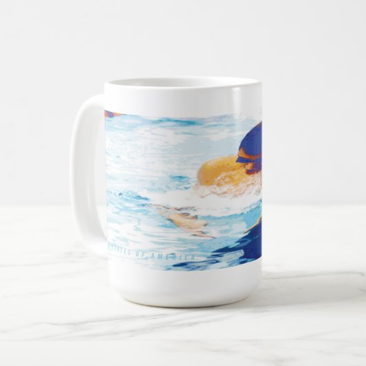 Brust-Anschlag-Schwimmer Chadsey Kaffeetasse (Vorderseite Links)