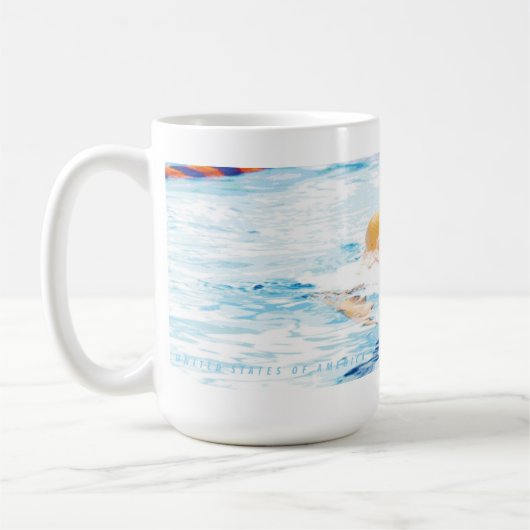 Brust-Anschlag-Schwimmer Chadsey Kaffeetasse (Links)