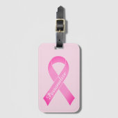 Brust-Bewusstsein für rosa Bänder Gepäckanhänger (Vorderseite Vertikal)