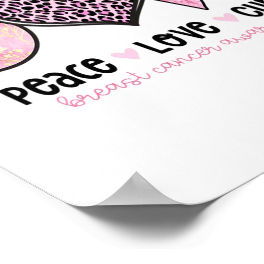 Brust-Bewusstsein rosa Band Poster (Ecke)