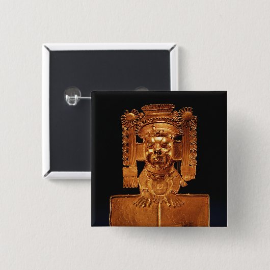 Brust des Gottes Xipe Totec Button (Vorne & Hinten)