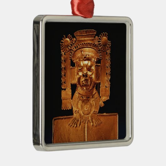 Brust des Gottes Xipe Totec Ornament Aus Metall (Rechts)