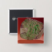 Brust eines Königs von Tikal Standort, Guatemala Button (Vorne & Hinten)