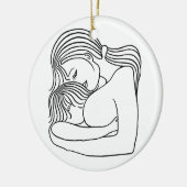 Brust fütternd keramik ornament (Links)