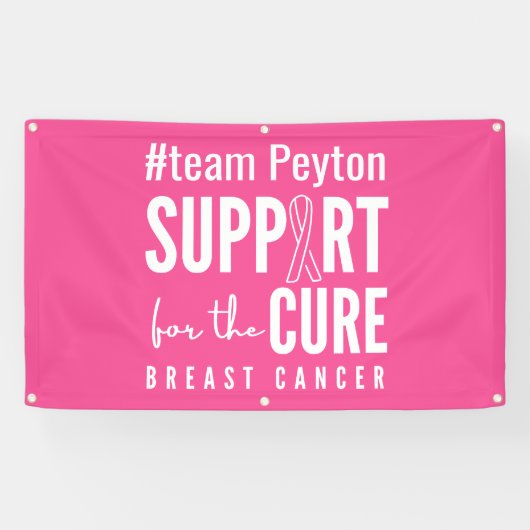 Brust-Krebs-Banner Außenrosa-Zeichen Banner (Horizontal)