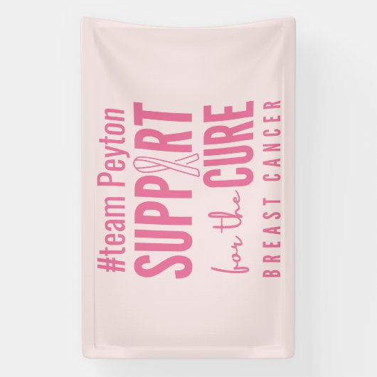 Brust-Krebs-benutzerdefinierte personalisierte Bez Banner (Vertikal)