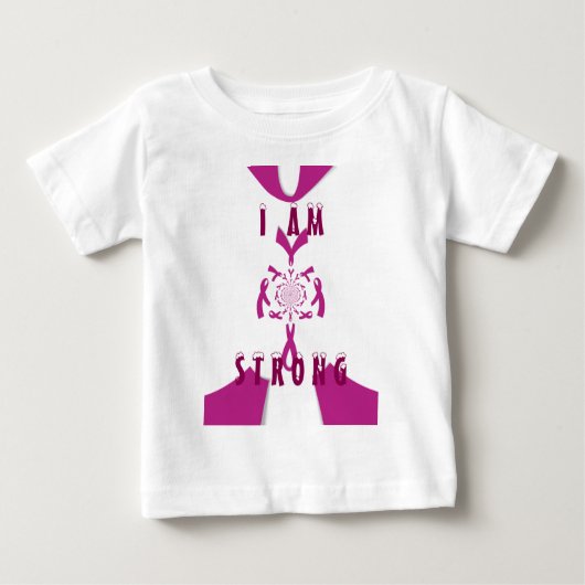Brust-Krebs-Bewusstsein Art Print Baby T-shirt (Vorderseite)