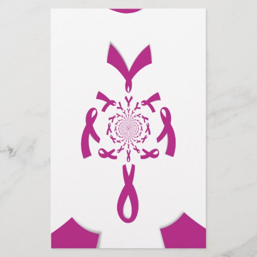 Brust-Krebs-Bewusstsein Art Print Briefpapier (Vorderseite)