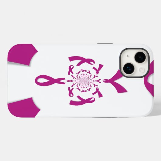 Brust-Krebs-Bewusstsein Art Print Case-Mate iPhone Hülle (Rückseite (Horizontal))