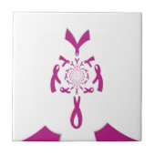 Brust-Krebs-Bewusstsein Art Print Fliese (Vorderseite)