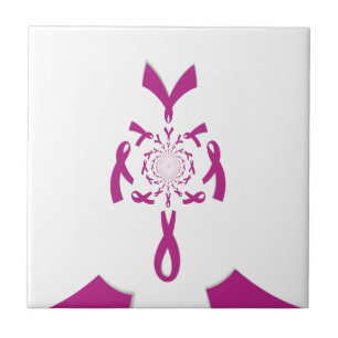 Brust-Krebs-Bewusstsein Art Print Fliese