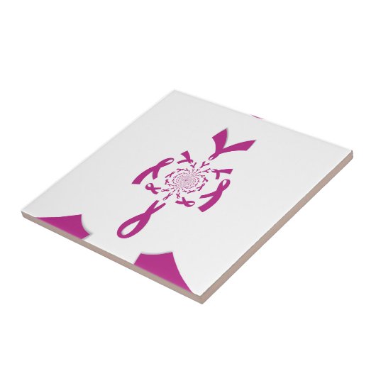 Brust-Krebs-Bewusstsein Art Print Fliese (Seite)