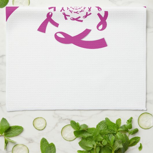 Brust-Krebs-Bewusstsein Art Print Geschirrtuch (Gefaltet)
