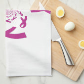 Brust-Krebs-Bewusstsein Art Print Geschirrtuch (Viertel Falte)