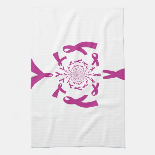 Brust-Krebs-Bewusstsein Art Print Geschirrtuch (Vertikal)