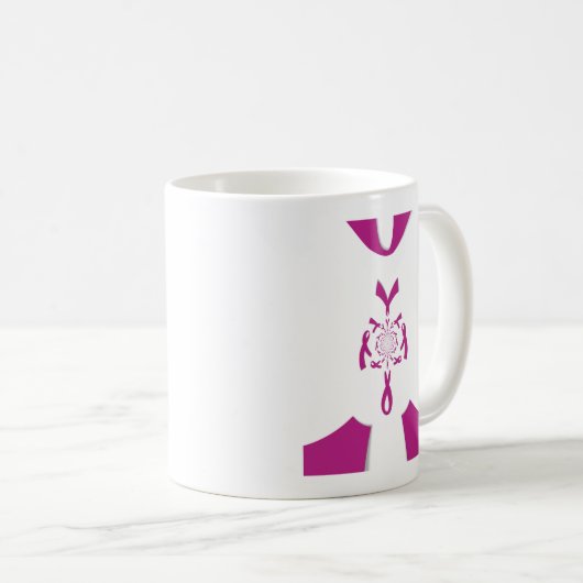 Brust-Krebs-Bewusstsein Art Print Kaffeetasse (VorderseiteRechts)