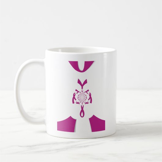 Brust-Krebs-Bewusstsein Art Print Kaffeetasse (Links)