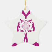 Brust-Krebs-Bewusstsein Art Print Keramik Ornament (Vorne)