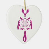 Brust-Krebs-Bewusstsein Art Print Keramikornament (Rechts)
