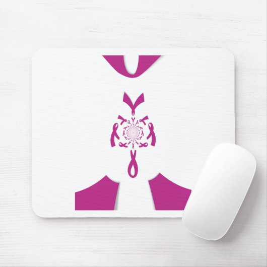 Brust-Krebs-Bewusstsein Art Print Mousepad (Mit Mouse)