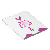 Brust-Krebs-Bewusstsein Art Print Notizblock (angewinkelt)