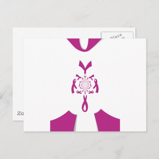 Brust-Krebs-Bewusstsein Art Print Postkarte (Vorne/Hinten)