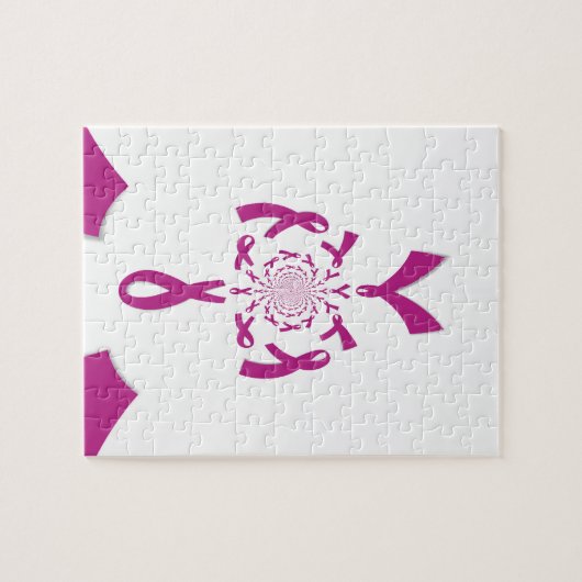 Brust-Krebs-Bewusstsein Art Print Puzzle (Horizontal)