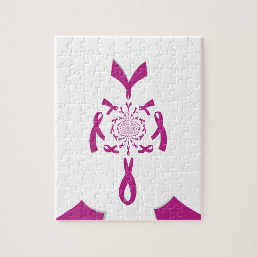 Brust-Krebs-Bewusstsein Art Print Puzzle (Vertikal)