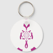 Brust-Krebs-Bewusstsein Art Print Schlüsselanhänger (Vorderseite)