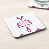 Brust-Krebs-Bewusstsein Art Print Untersetzer (Linke Seite)