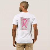 Brust-Krebs-Bewusstsein Ribbon Engel Custom Shirts (Schwarz voll)