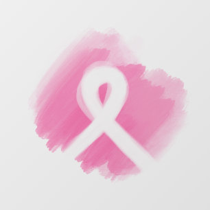 Brust-Krebs-Bewusstsein Ribbon Wasserfarbe Fensteraufkleber
