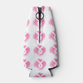 Brust-Krebs-Bewusstsein Ribbon Wasserfarbe Flaschenkühler (Rückseite)