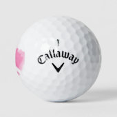 Brust-Krebs-Bewusstsein Ribbon Wasserfarbe Golfball (Logo)
