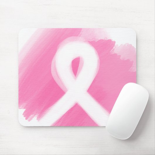 Brust-Krebs-Bewusstsein Ribbon Wasserfarbe Mousepad (Mit Mouse)