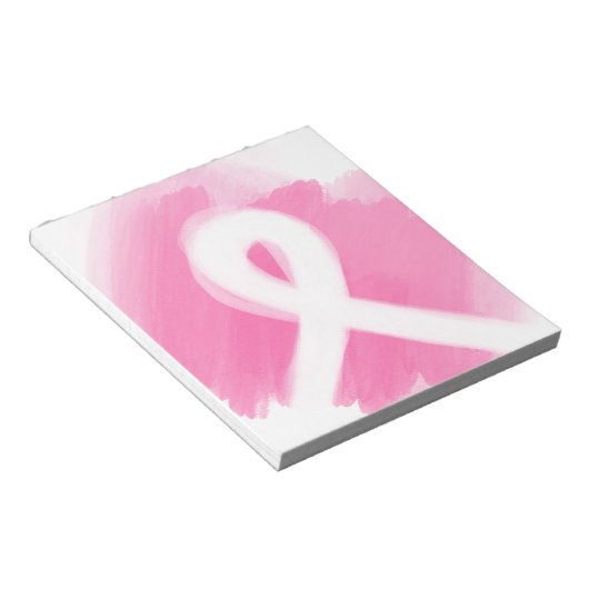 Brust-Krebs-Bewusstsein Ribbon Wasserfarbe Notizblock (angewinkelt)