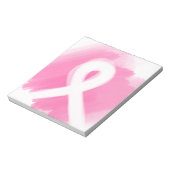 Brust-Krebs-Bewusstsein Ribbon Wasserfarbe Notizblock (Rotiert)