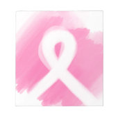 Brust-Krebs-Bewusstsein Ribbon Wasserfarbe Notizblock (Vorderseite)