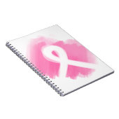 Brust-Krebs-Bewusstsein Ribbon Wasserfarbe Notizblock (Rechte Seite)